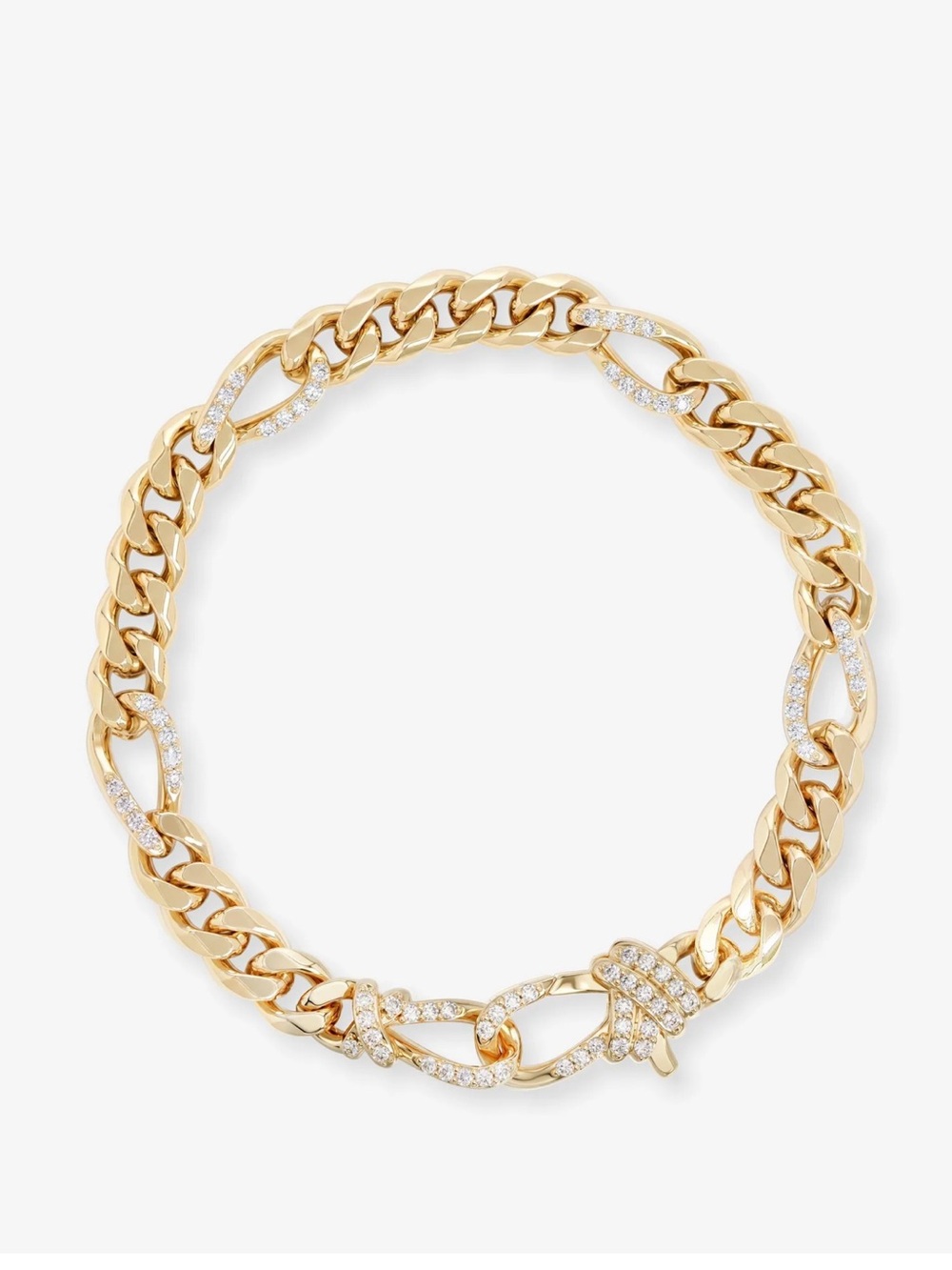 Melinda Maria Gold Pavé Cuban Link Bracelet